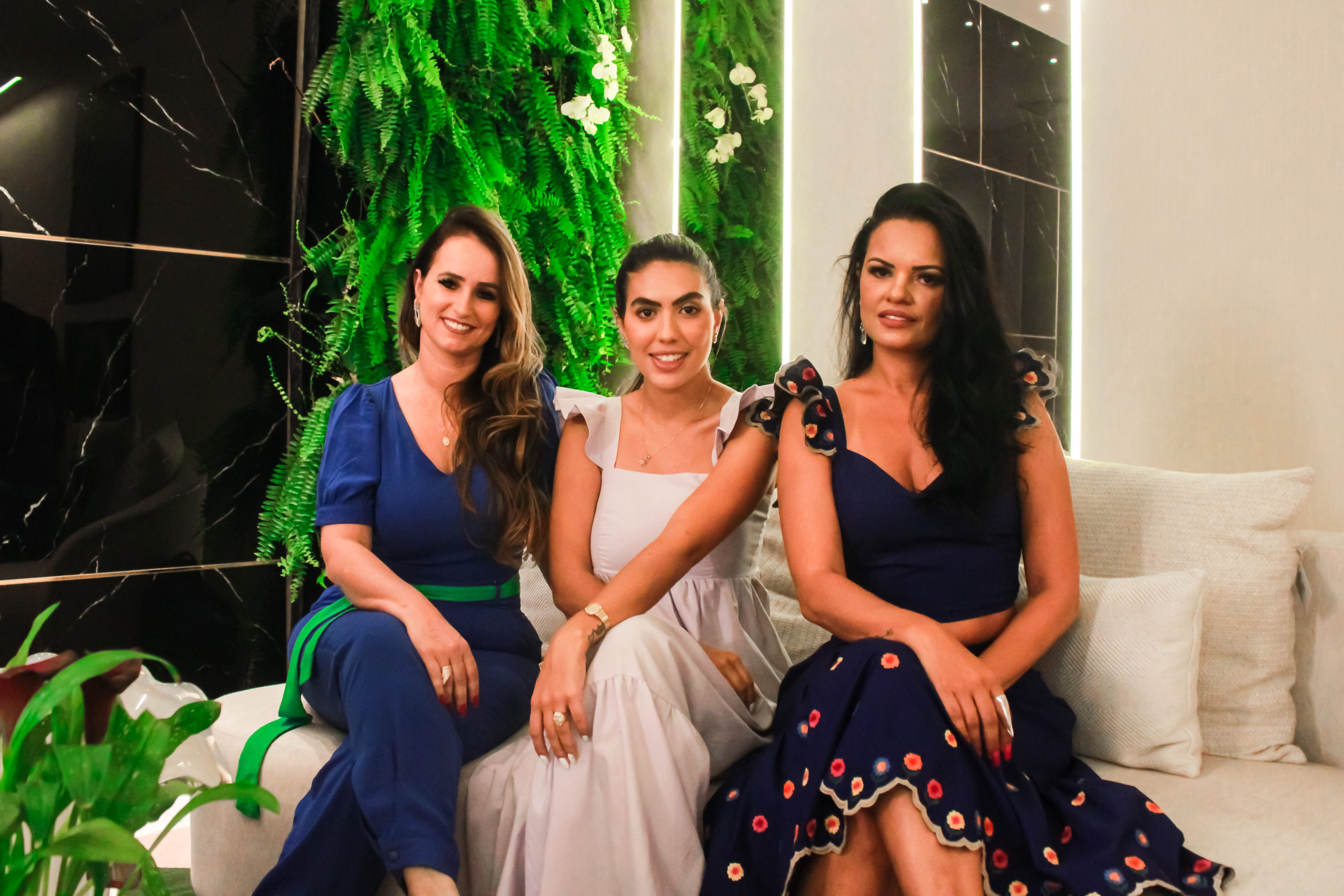 As anfitriãs Emília Motta, Gisele Carvalho e Ana Carolina Naciff