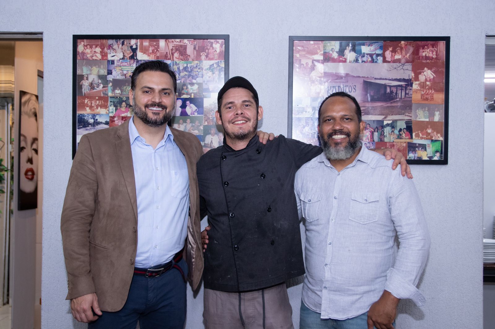 Ebert Rodrigues, Yuri Cruz Mendes (chefe de cozinha) e Ronaldo Cristóvão